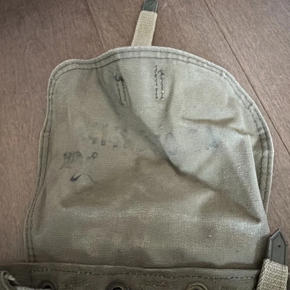 Vintage Military Backpack Camping Hiking Rucksack 14x15